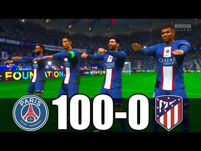 FIFA 23 | RONALDO, MESSI, MBAPPE, NEYMAR, ALL STARS | PSG 100 - 0 ATLETICO DE MADRID | UCL FINAL