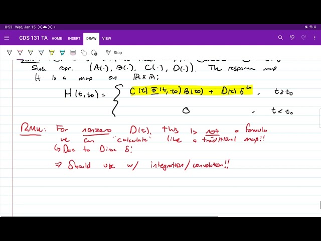 CDS 131 Lecture 4b: Impulse Response & Transfer Functions