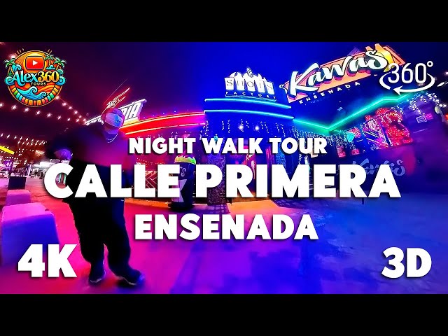 Night Walk Calle Primera, Ensenada | Paseo Nocturno | 360° VR 3D | Jan 3, 2025 | 4K UHD