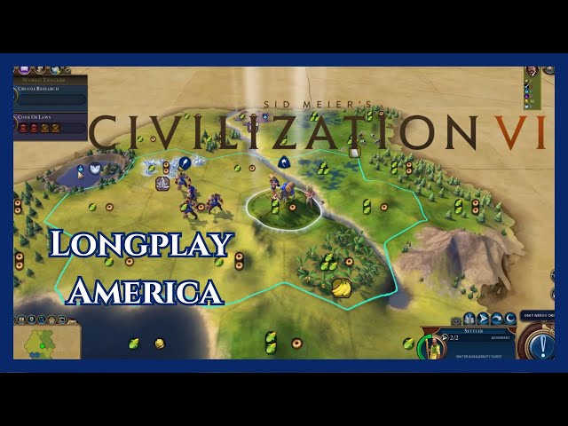 Civilization 6 - Longplay - America - Domination Game (No commentary)