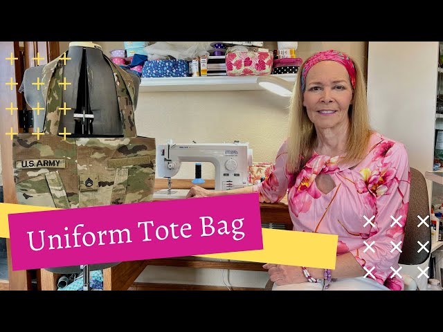 DIY Military Uniform Tote Bag featuring the Baby Lock Accomplish