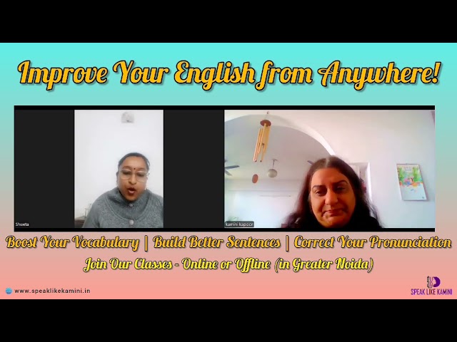 Online English classes.Join now and speak like a pro #speaklikekamini #onlineenglishspeakingclasses