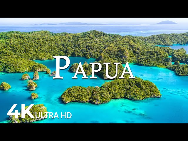 FLYING OVER PAPUA (4K UHD) - Soothing Music Along With Beautiful Nature Video - 4K Video ULTRA HD