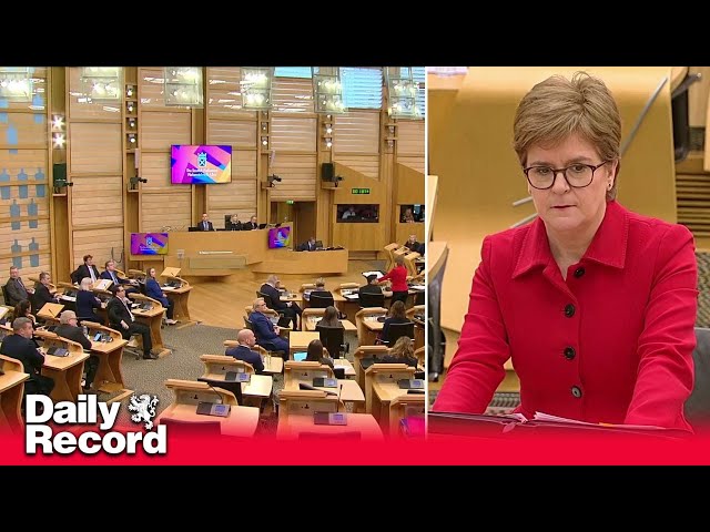 Heckler interrupts Nicola Sturgeon at FMQs