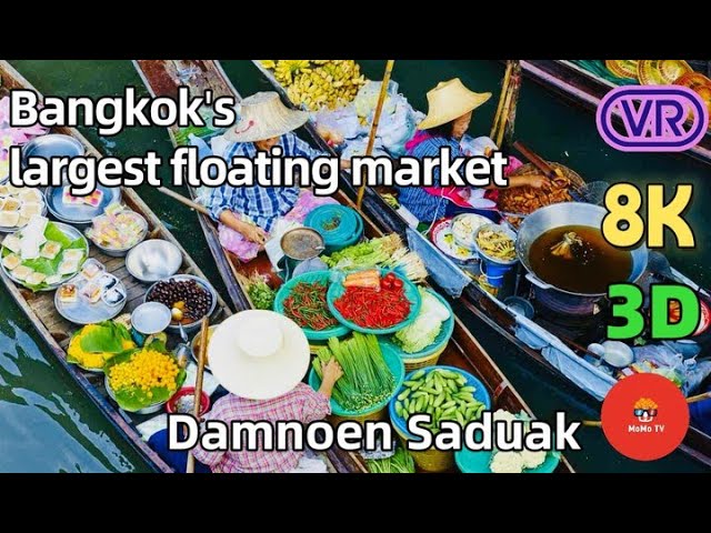 【360° VR】The Most Famous Floating Market In Bangkok - Damnoen Saduak Floating Market - VR 360 8K 3D