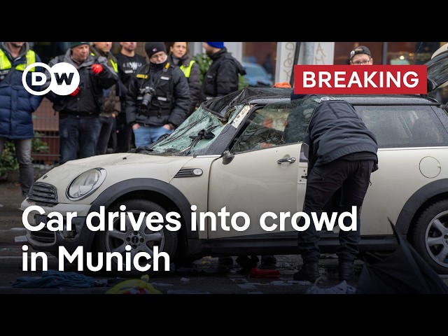 Car plows into crowd on strike in suspected terror attack in Munich | DW News