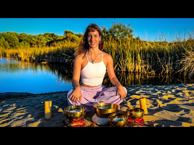 Healing Tibetan Bowl Sounds by a Serene River 🌊✨ | Nature Sound Bath