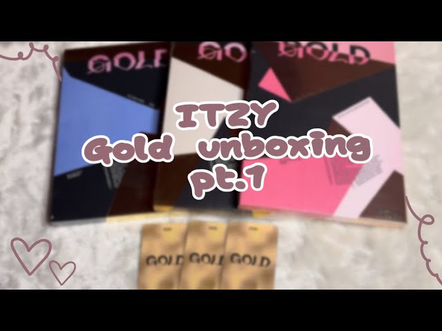 : k-pop album unboxing | itzy “gold” pt.1 | standard ver