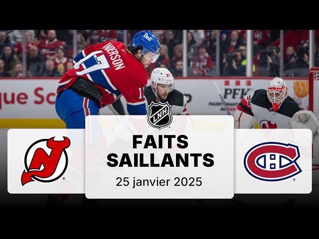 Devils vs Canadiens 25/1/25 | Faits saillants