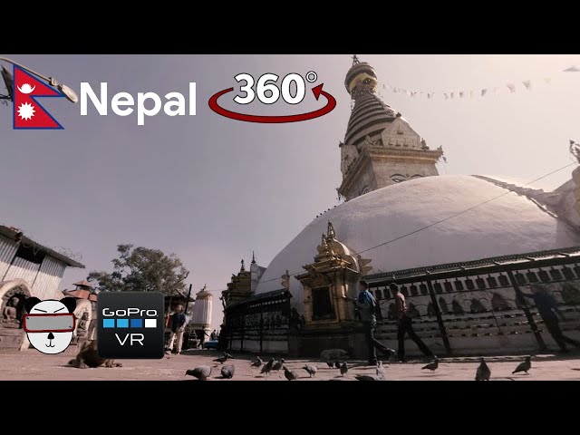 🌍 360° Inside Swayambhunath | Kathmandu, Nepal 🇳🇵【GoPro VR Travel | 360 Video】