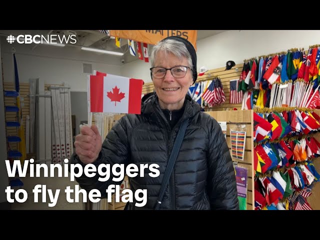 Trump tariff scrap motivates Winnipeggers to fly the flag