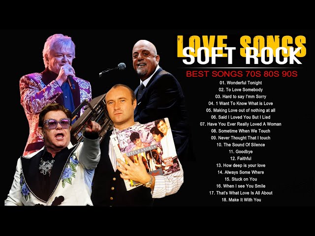 Michael Bolton, Bee Gees, Air Supply, Rod Stewart, Elton John | Soft Rock Best Songs 60s 70s 80s