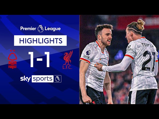 Jota equalises with first touch off the bench! | Nottingham Forest 1-1 Liverpool | EPL Highlights