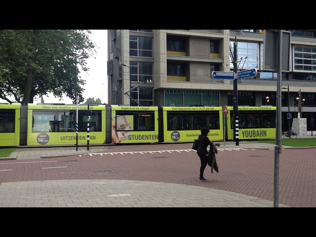 Tram level crossing near Rotterdam Central Station