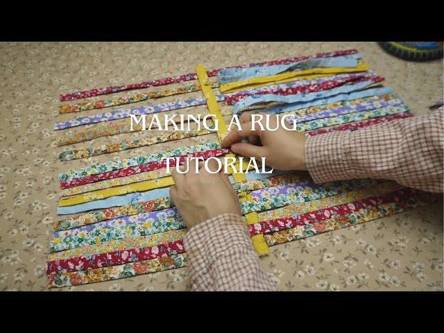 Making a rug tutorial from fabric strips | Yuu Pham