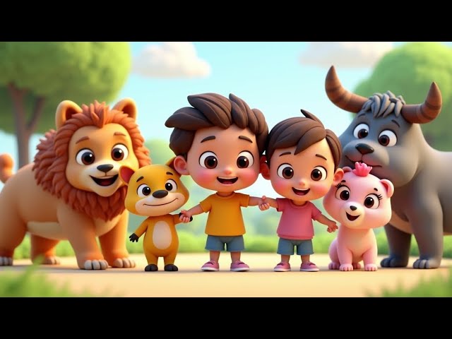 Animal Dance Party 🐘🦁- Fun Song - Sing Along | Nursery rhymes & Kids songs