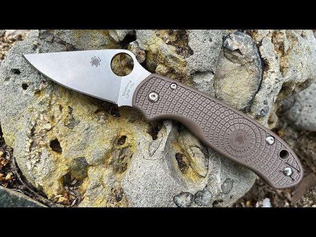 Spyderco Para 3 Lightweight CPM-15V Brown FRN Sprint Run #video #youtuber #edc #tools #viralvideo