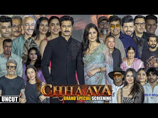 UNEDITED - Chhaava Grand Special Screening | Katrina Kaif, Vicky Kaushal and Family, Ashutosh Many