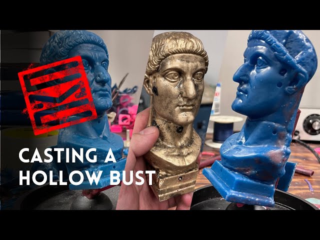 Casting a 3D Printed Hollow Bust #3dprinting #bronzecasting