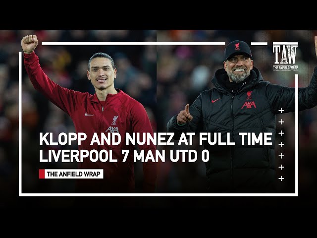 Kop Sings Jurgen Klopp and Darwin Nunez Song | Liverpool 7 Man Utd 0