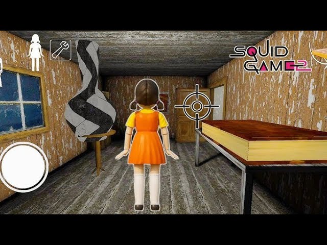 Playing as squad game doll in granny chapter 1 | Game Mod Menu | Squadgame doll door escape