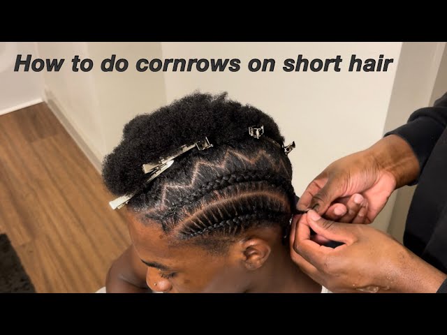 How to cornrow mens short hair. *Tips to getting clean parts*