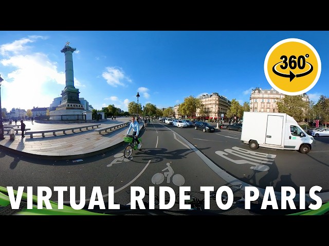 360° Virtual bike ride to Paris from Joinville le Pont.