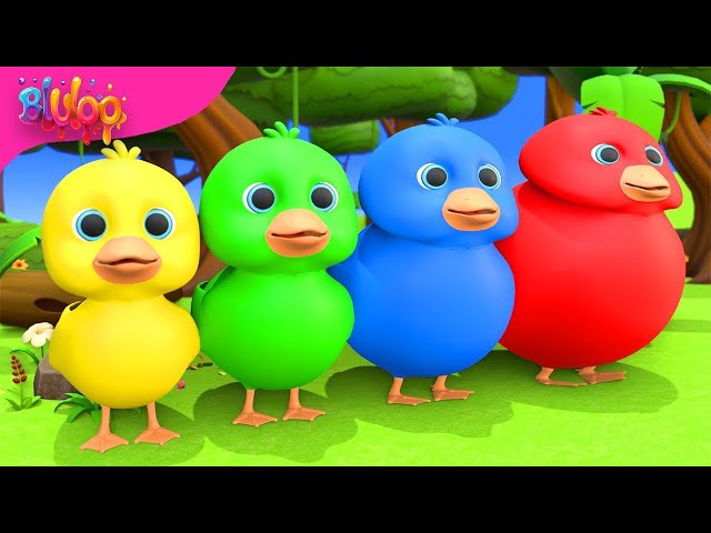 Learn colors with Five Little Ducks | BluLoo Nursery Rhymes & Kids Songs