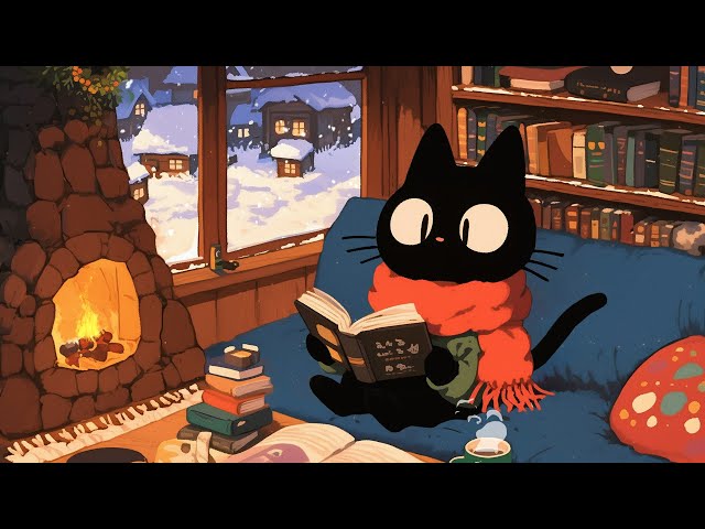 Cozy Reading Corner 📚 Winter Lofi Music to Focus and Relax