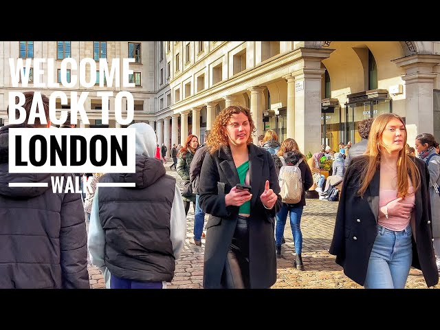 LONDON WALK | BUSY LONDON MID TERM BREAK STREETS WALKING TOUR - WELCOME BACK TO BUSY LONDON - 4K HDR