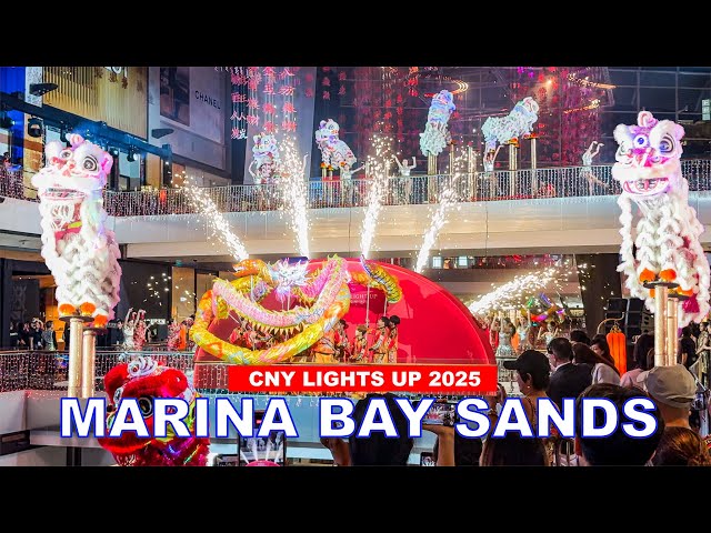 Marina Bay Sand Singapore Chinese New Year Light-Up 2025 | Year of the Snake🐍🧧🇸🇬