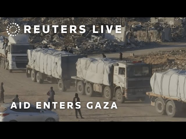 LIVE: View of Rafah as aid enters Gaza | REUTERS