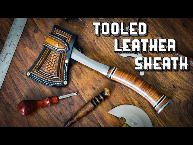 Making A Custom Tooled Leather Sheath For An Estwing Sportsman’s Axe - Leather Craft