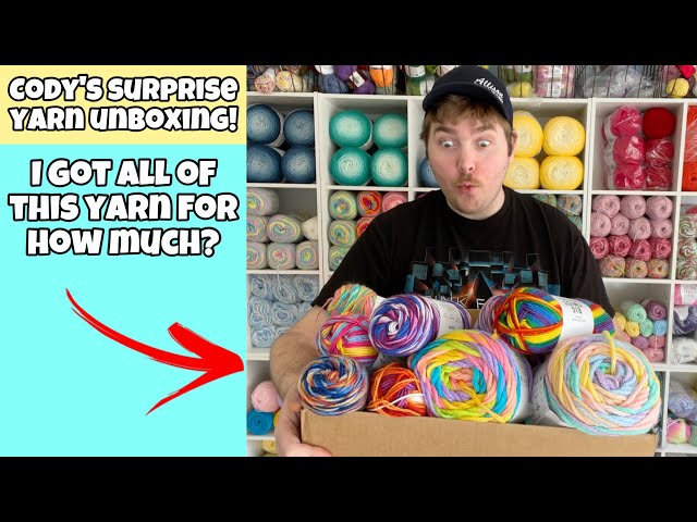 Cody's Surprise Yarn Unboxing! What Did He Buy? Huge Yarn Sale On Big Twist & More! #joanns