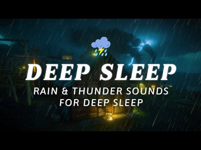 Fall Asleep Fast In 3 Minutes With Torrential Rain On Tin Roof & Powerful Thunder Sounds At Night