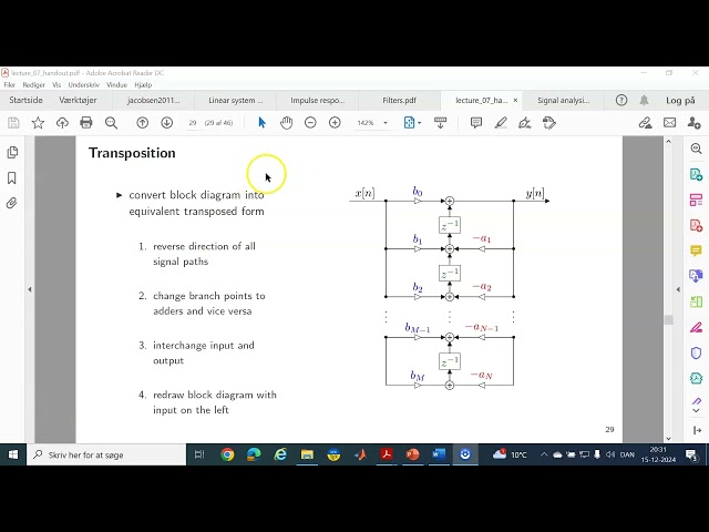 Filters Filter implementation and Filter design 15-12-2024