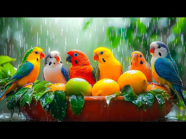 Relaxing Piano, Birds & Rain 4K 🕊️ Gentle Music, Calms The Nervous System And Pleases The Soul🌧️🌧️🌧️