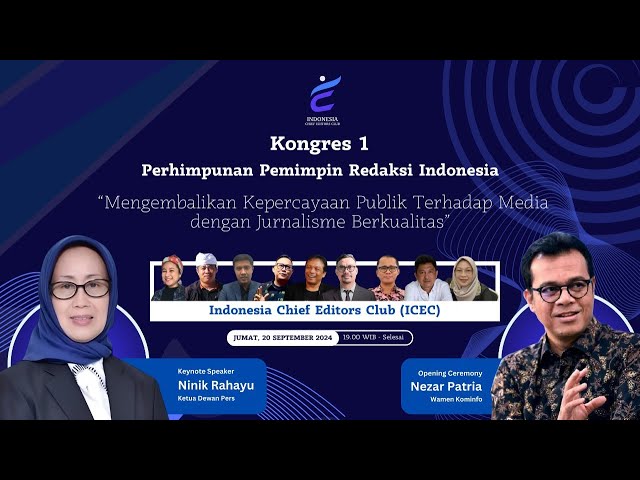 Live Event : Kongres 1 Perhimpunan Pemimpin Redaksi Indonesia