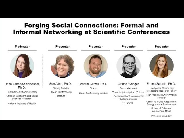 Forging Social Connections: Formal and Informal Networking at Scientific Conferences