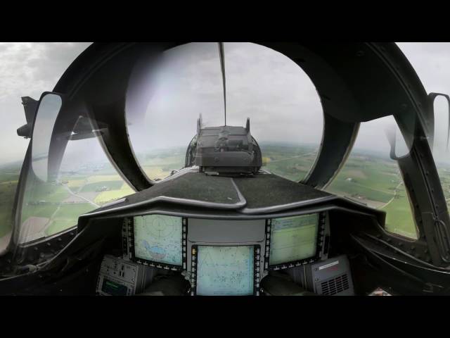 360 video with Gripen pilot