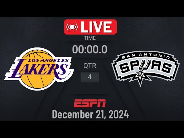 🔴 NBA LIVE NOW | LAKERS vs SPURS | December 21, 2024 | NBA Regular Season 2K25