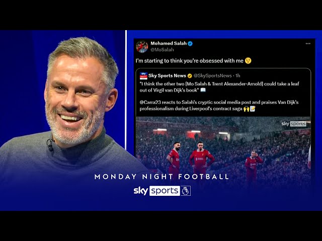 Jamie Carragher responds to Mo Salah's social media message to him! 😅👀