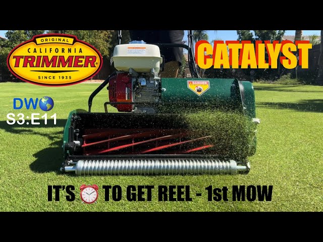 California Trimmer Catalyst Mowing w/ Tips. DW🌎 S3:E11 #mowing #lawncare #reelmower