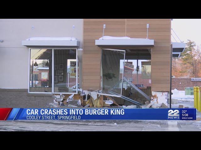 Car crashes into Springfield Burger King, no injuries