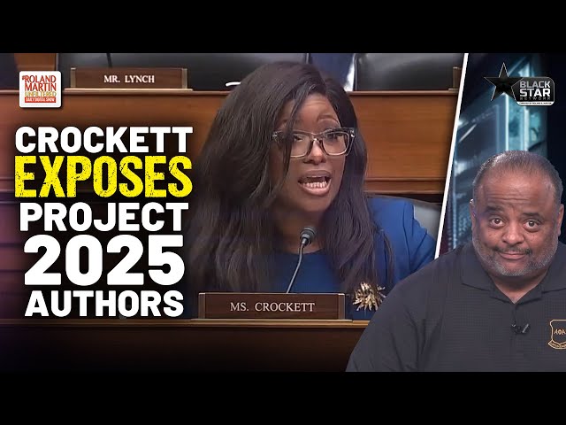 Jasmine Crockett ROASTS Project 2025 authors