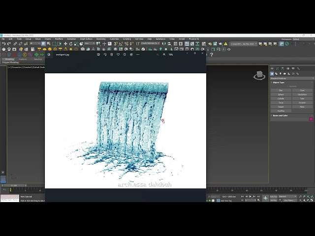 Waterfall ,Vary , 3ds Max , How You Can Make Waterfall, Phoenix FD