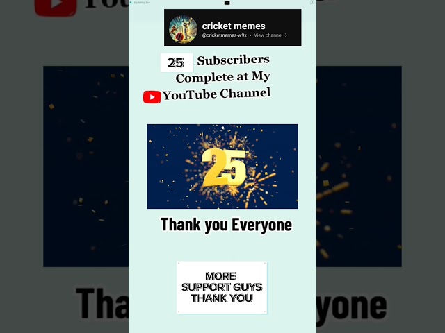 25 subscriber celebration