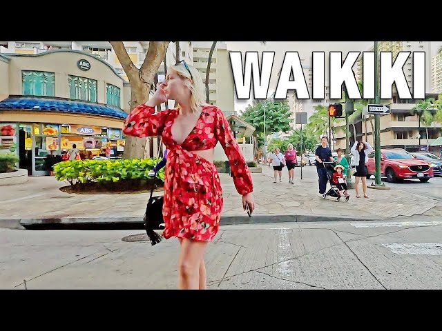 HAWAII WAIKIKI 🚶‍♂️Walking on KUHIO and KALAKAUA AVENUE #vacation #travel #walkingtour