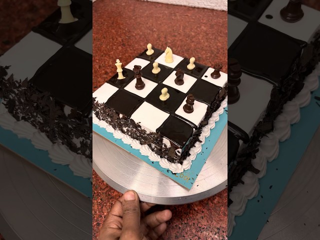 Chessboard cake design #shortsfeed #shorts #trending #chess #chessboardcake #cake