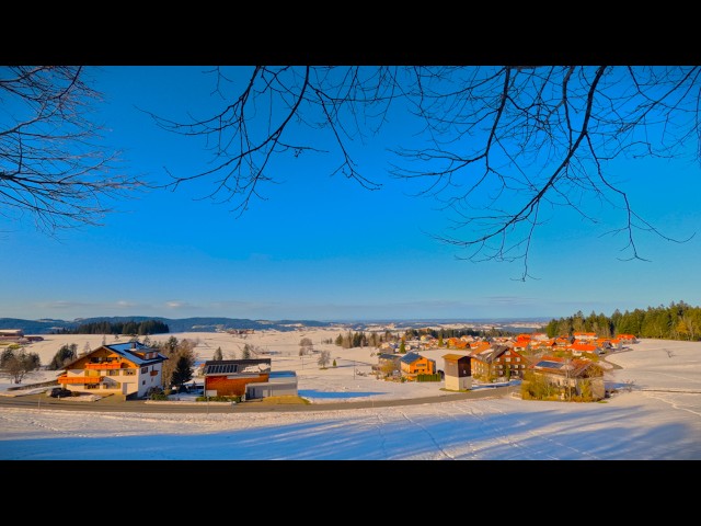 4k Winter Walking Tour in Small Village | Breathtaking Snowy Views In An Austrian Alps